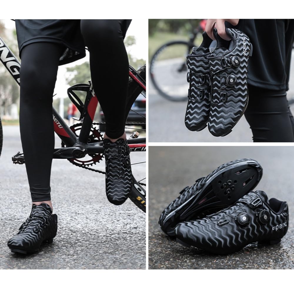 Scarpe da Ciclismo per Uomo E Donna con Sistema di Chiusura A Rotella, Sneaker Traspiranti E Antiscivolo per Spin Indoor, Fitness All'aperto E Uscite su Lunga Distanza
