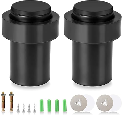 Hakkin Tope de puerta de suelo cilíndrico, protector de pared cilíndrico para puerta, tope de puerta para montaje en el suelo, tope de puerta de