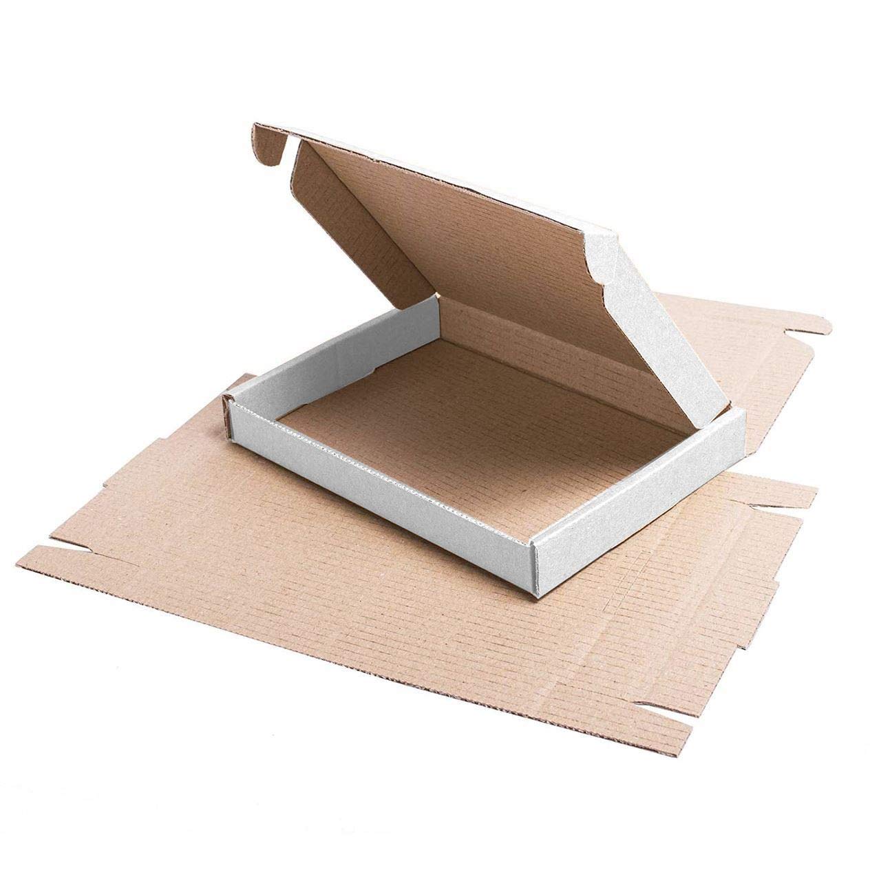 100 x DL Size White Boxes RM Large Letter Postal Cardboard Shipping Mailing Box Size (216mm x 110mm x 21mm) (8.5" x 4.3" x 0.8") โ image 1