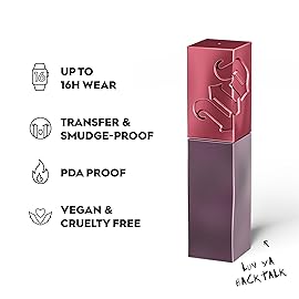 Urban Decay Vice Lip Bond Glossy Longwear Liquid Lipstick (Luv Ya Backtalk - Medium Warm Mauve Pink), Transfer-proof, Smudge-proof, Up to 16HR Wear, Vegan, Cruelty-free - 0.14 fl oz