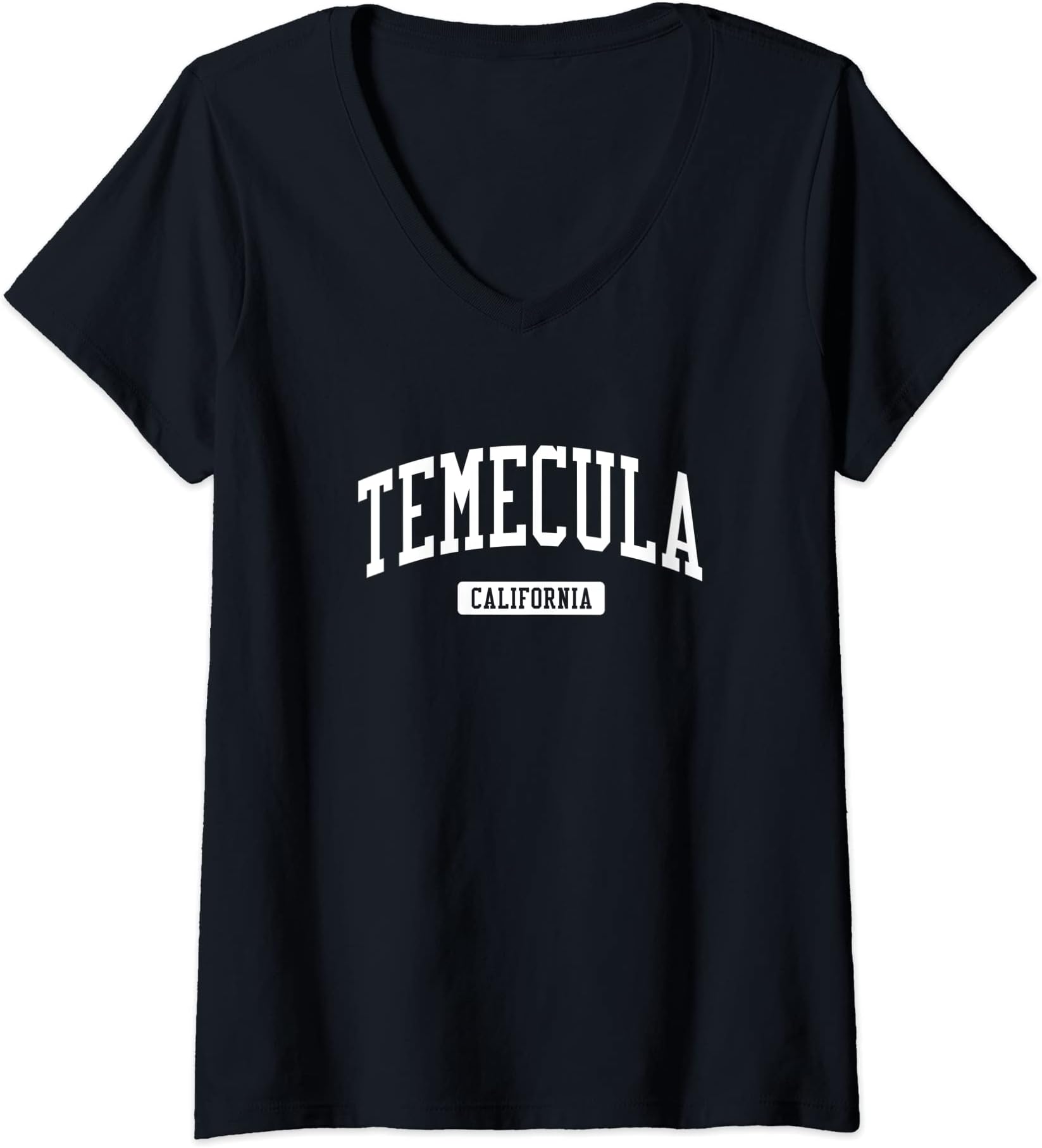 Temecula California T-Shirts & SweatshirtsWomens Temecula California CA Vintage Athletic Sports Design V-Neck T-Shirt