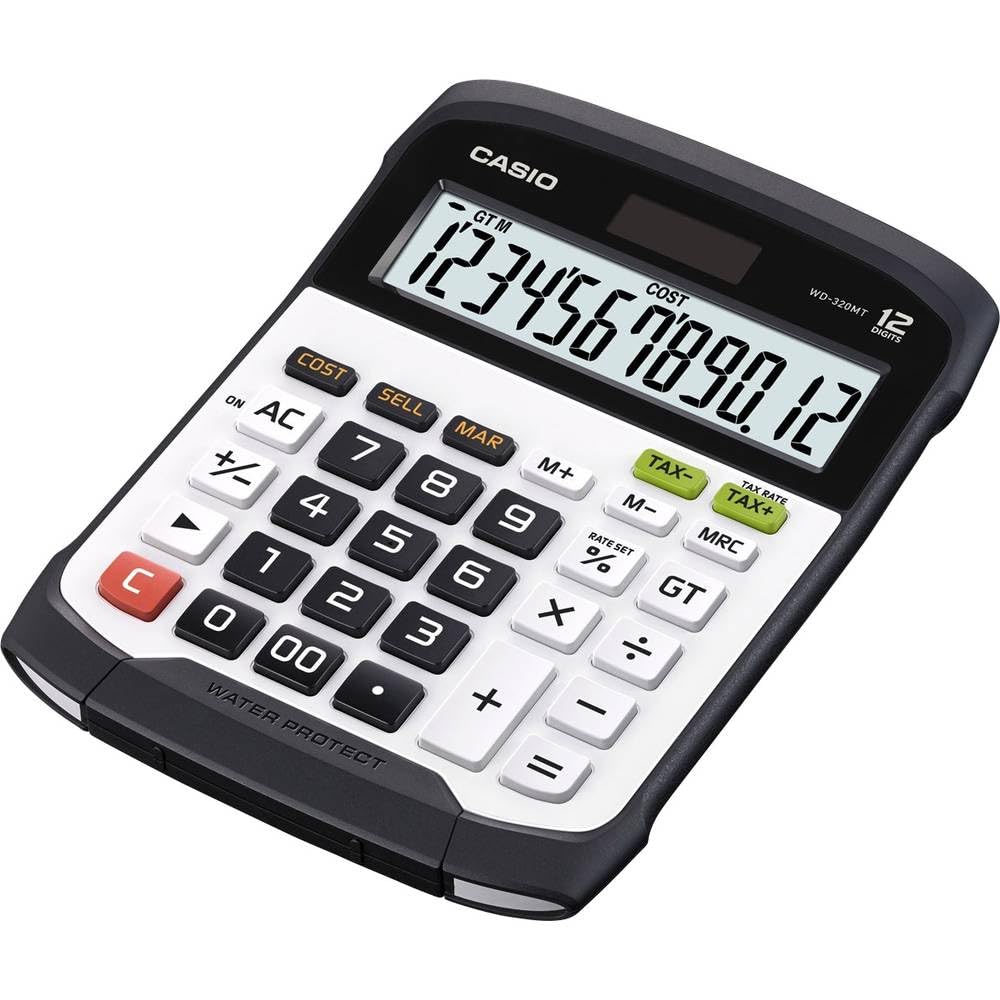 カシオ 防水・防塵電卓 デスクタイプ 12桁 WD-320MT-N Amazon | カシオ 防水・防塵電卓 デスクタイプ 12桁 WD-320MT-N