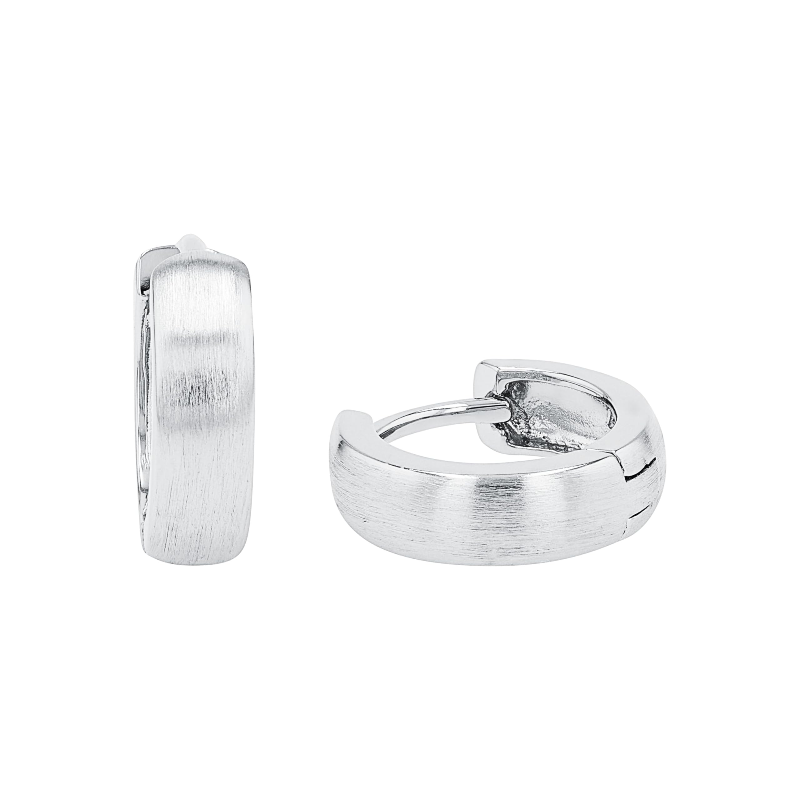 Amor Creoles Unisex Women Men Ear jewelry, 1,4 cm, Silver, Comes in jewelry gift box, 2023069