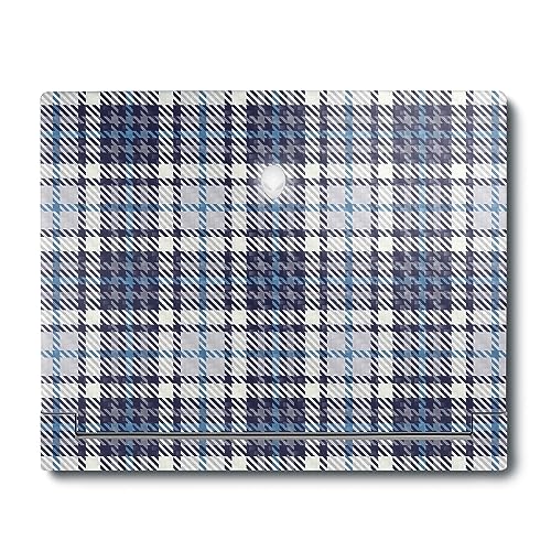 Image of MightySkins Carbon Fiber Skin Compatible with Alienware X16 R1 (2023) Full Wrap Kit - Blue Plaid | Protective, Durable Textured Carbon Fiber Finish | Easy to Apply & Change Styles | Made in The USA