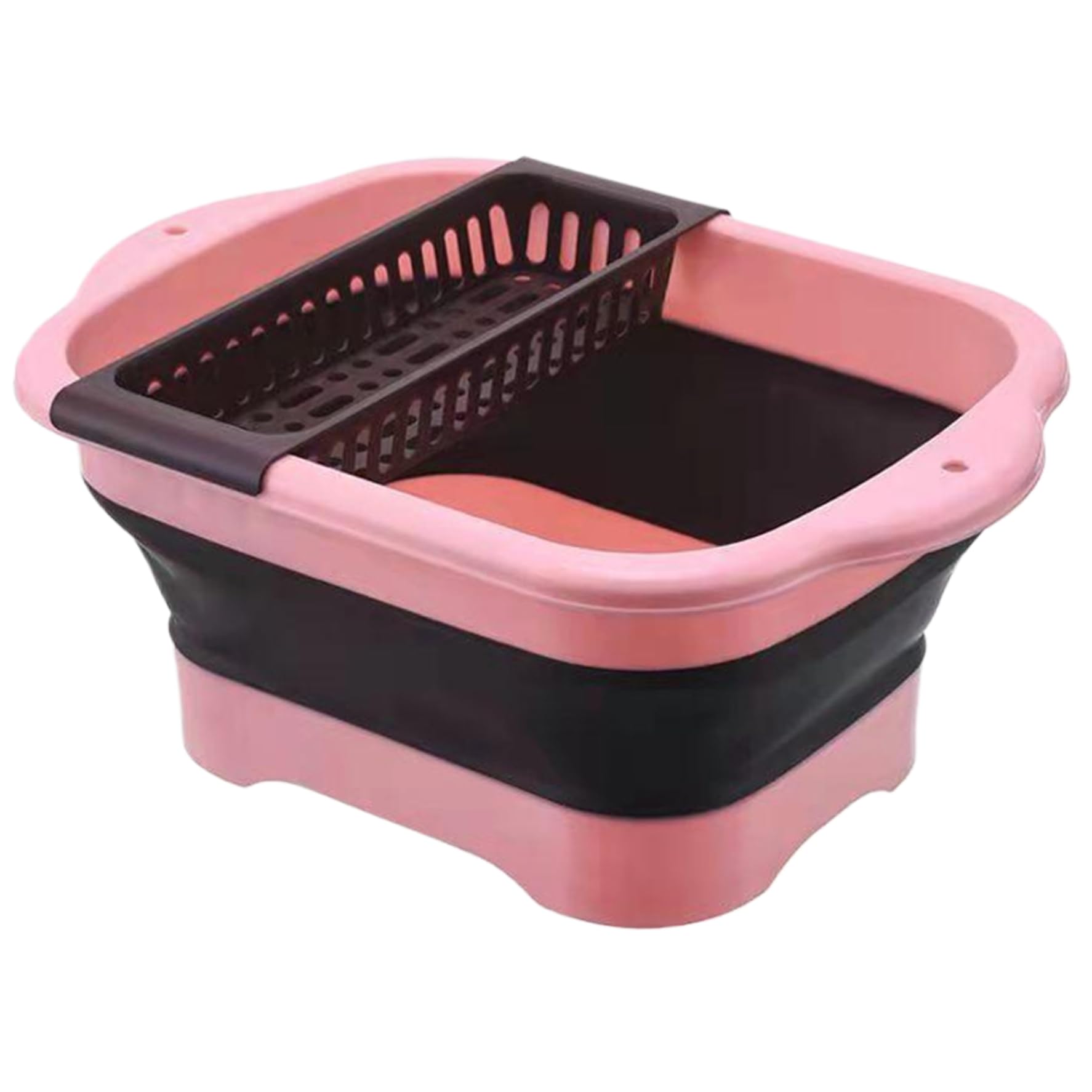 Collapsible Wash Basin Folding16.5x11.8x7.1 In Large Dish Tub with Drain Tray & Plug Portable Wash Tub with Handle & Hanging Hole for Kitchen Camping Laundry..