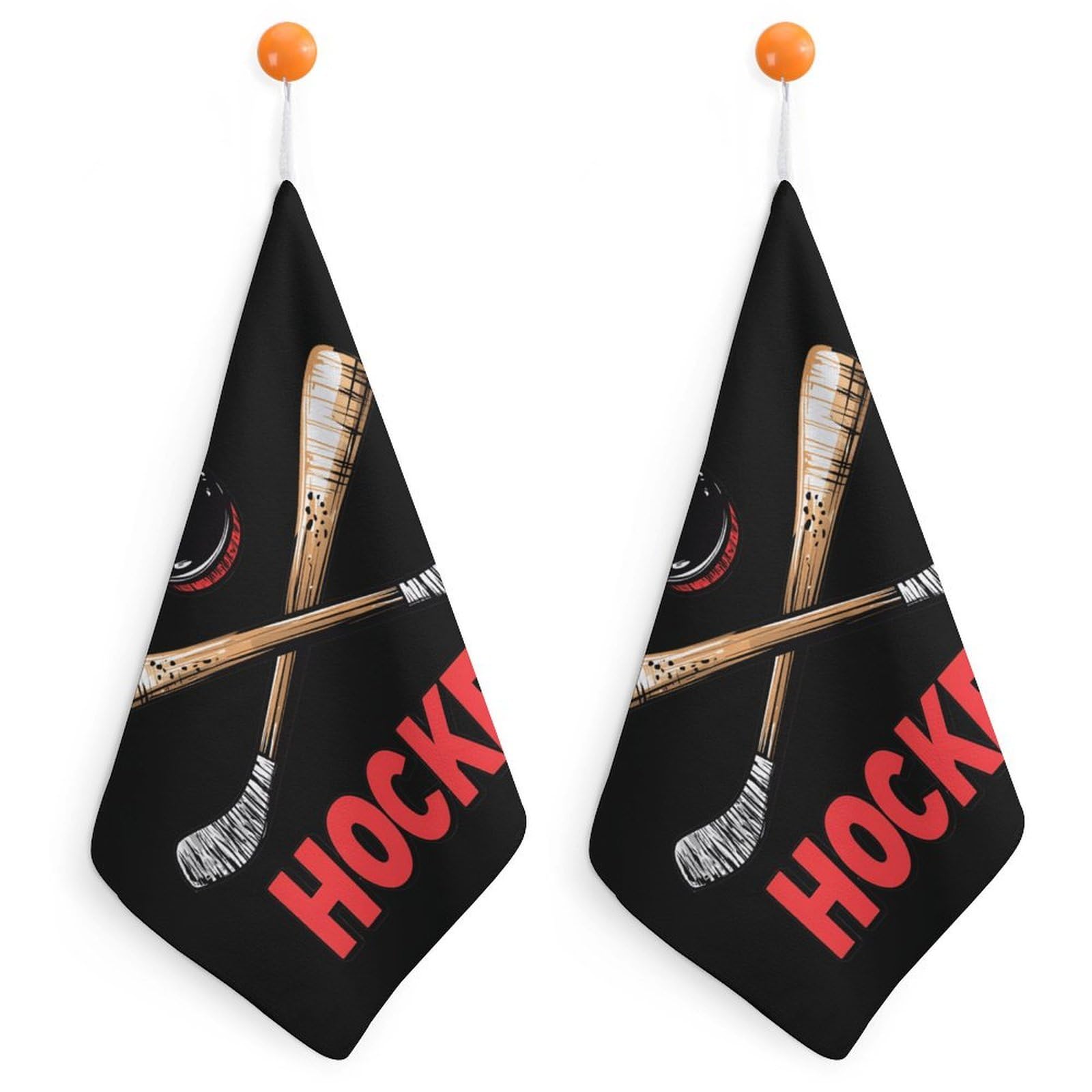 CGSBNGHA Ice Hockey Hand Towel Hanging Face Towels Cleaning Cloths Handkerchief for Bathroom Kitchen