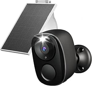 Security Camera Wireless Outdoor with Solar Panel-2K Battery Powered Cameras for Home Security, Full Color Night Vision, AI Motion Detection, 2-Way Talk, SD Card/Cloud, Waterproof,Works w/Alexa asin的图片