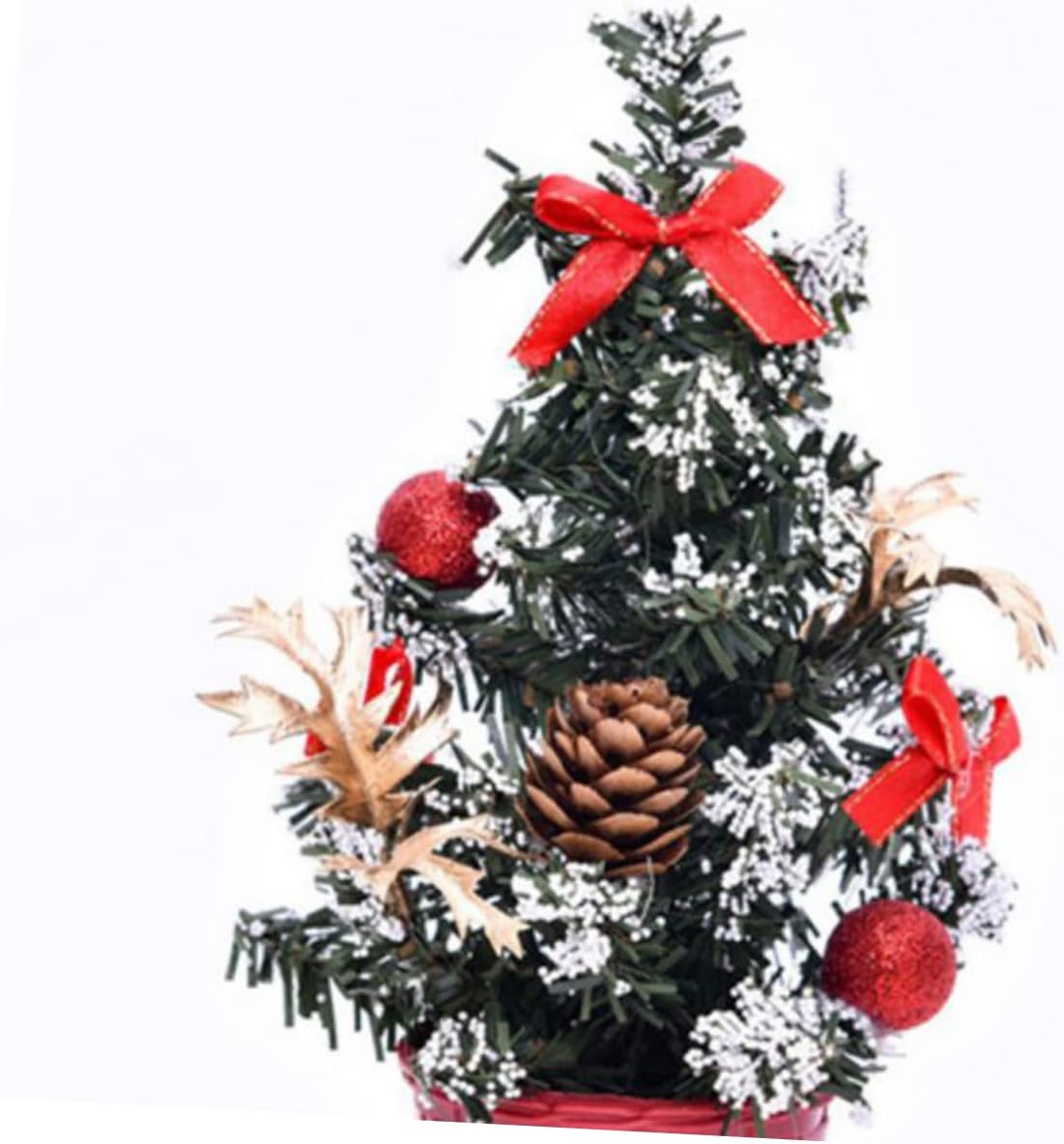 3sets 20cm Desktop Christmas Tree Ball Ornaments Xmas Table Decor 2pcs*3