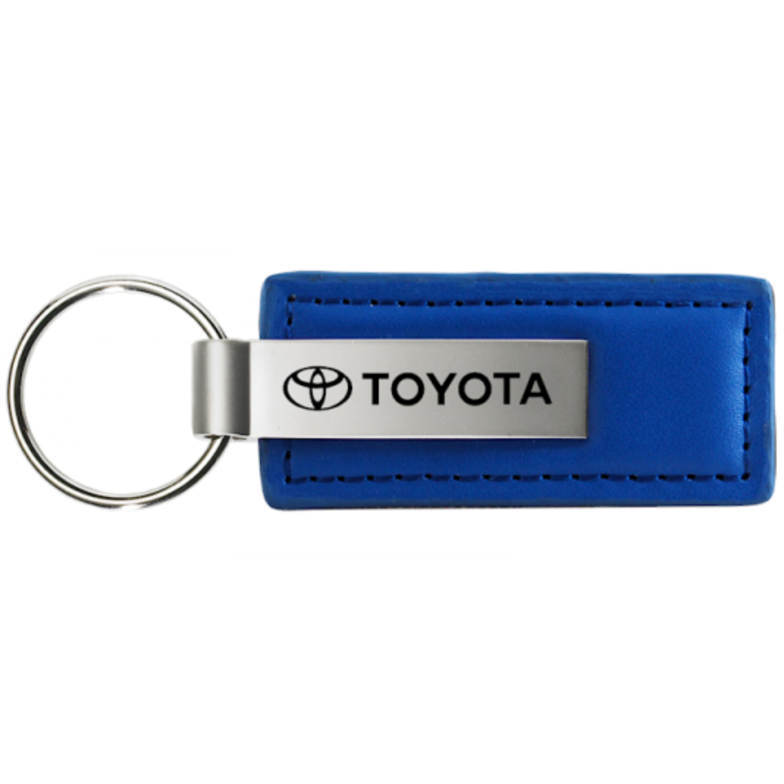 AU-TOMOTIVE GOLD, INC. Officially Licensed Blue Leather Key Fob for Toyota