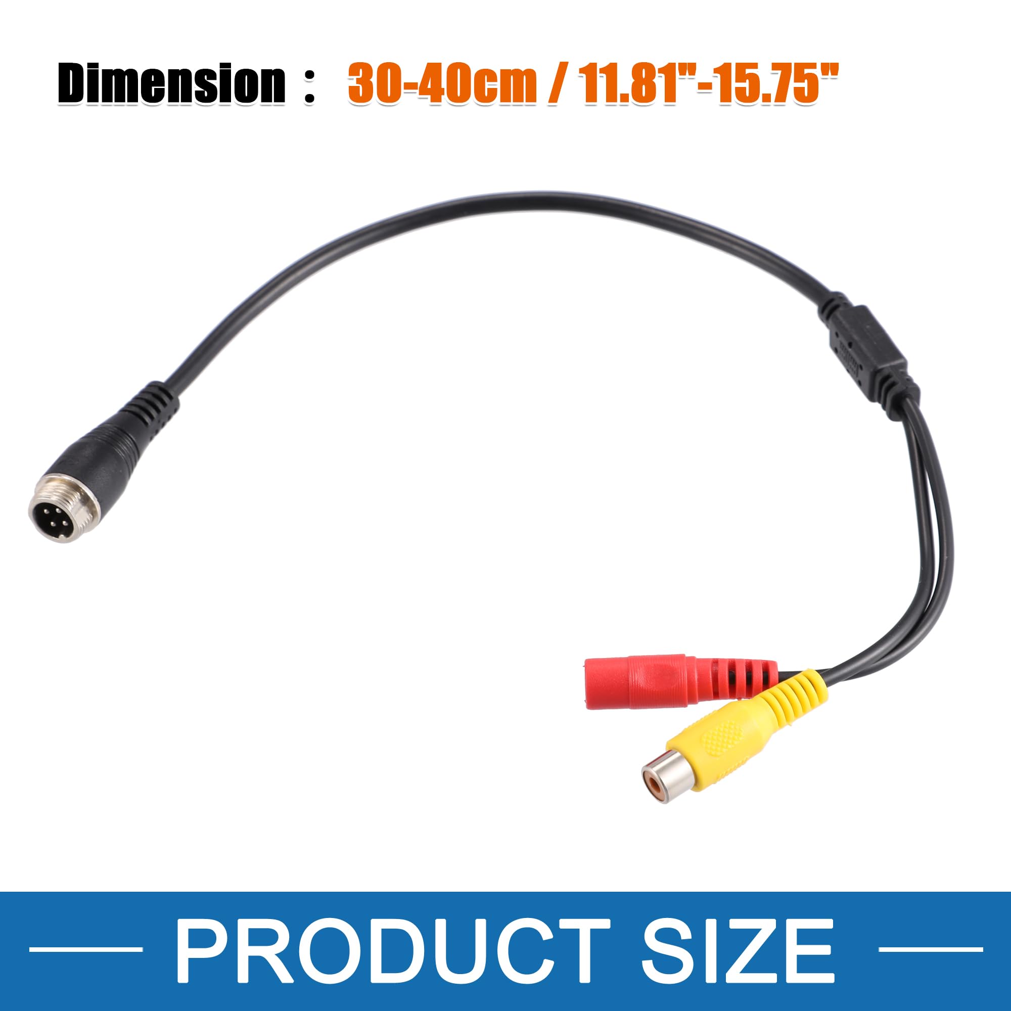 ABSOPRO - Adattatore M12 a 4 pin maschio a RCA AV femmina