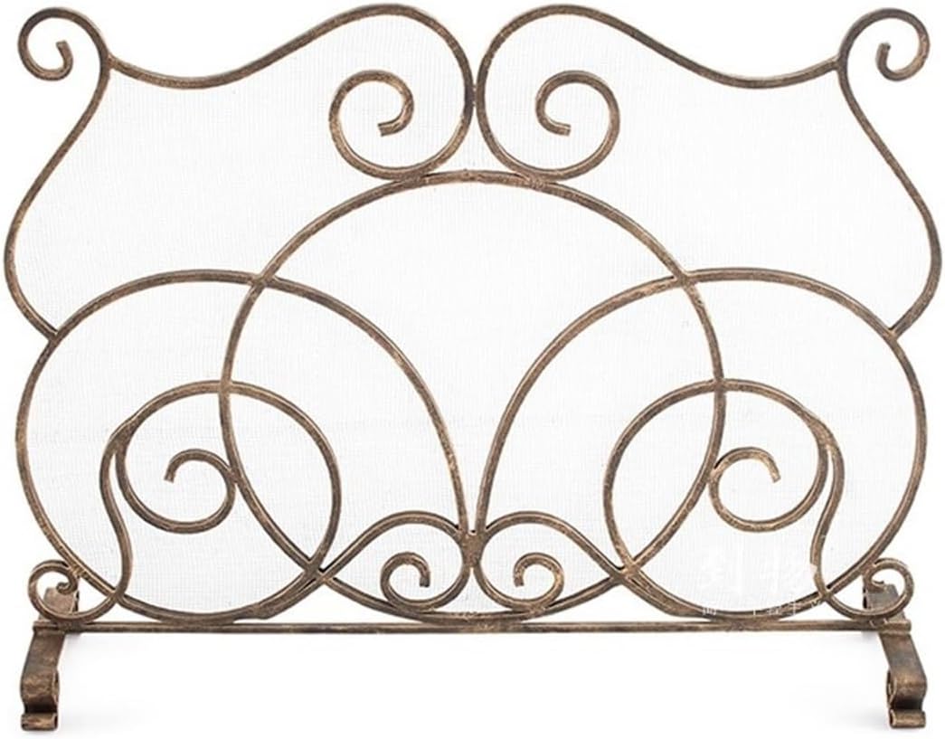 Fireplace Screen Panel Living Room Iron Fireplace Screen Frame, European Style Fireplace Screen Decoration, Fireplace Screen Household Partition Guardrail Fire Safety