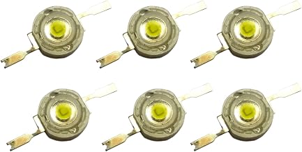 Steko (6 Pieces 3 Watt Super Bright Cool White 6500K SMD LED Diode Chip Light Bulb Lamp for Science Project,s DIY Hobby Kit, Torch, Flashlights, Flood Light