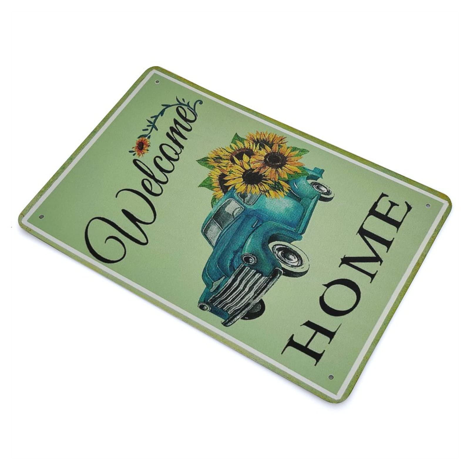 Targa In Metallo Welcome Con Bandiera Americana, Decorazione Retrò Da Parete Per Casa E Bar, 20x30 Cm