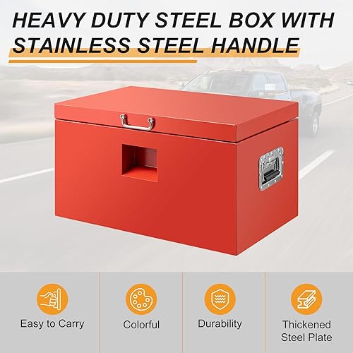 Miniatura 4 de Caja de herramientas de caja de herramientas de 30 pulgadas de largo x 15 pulgadas de ancho x 15 pulgadas de alto, caja de herramientas de metal