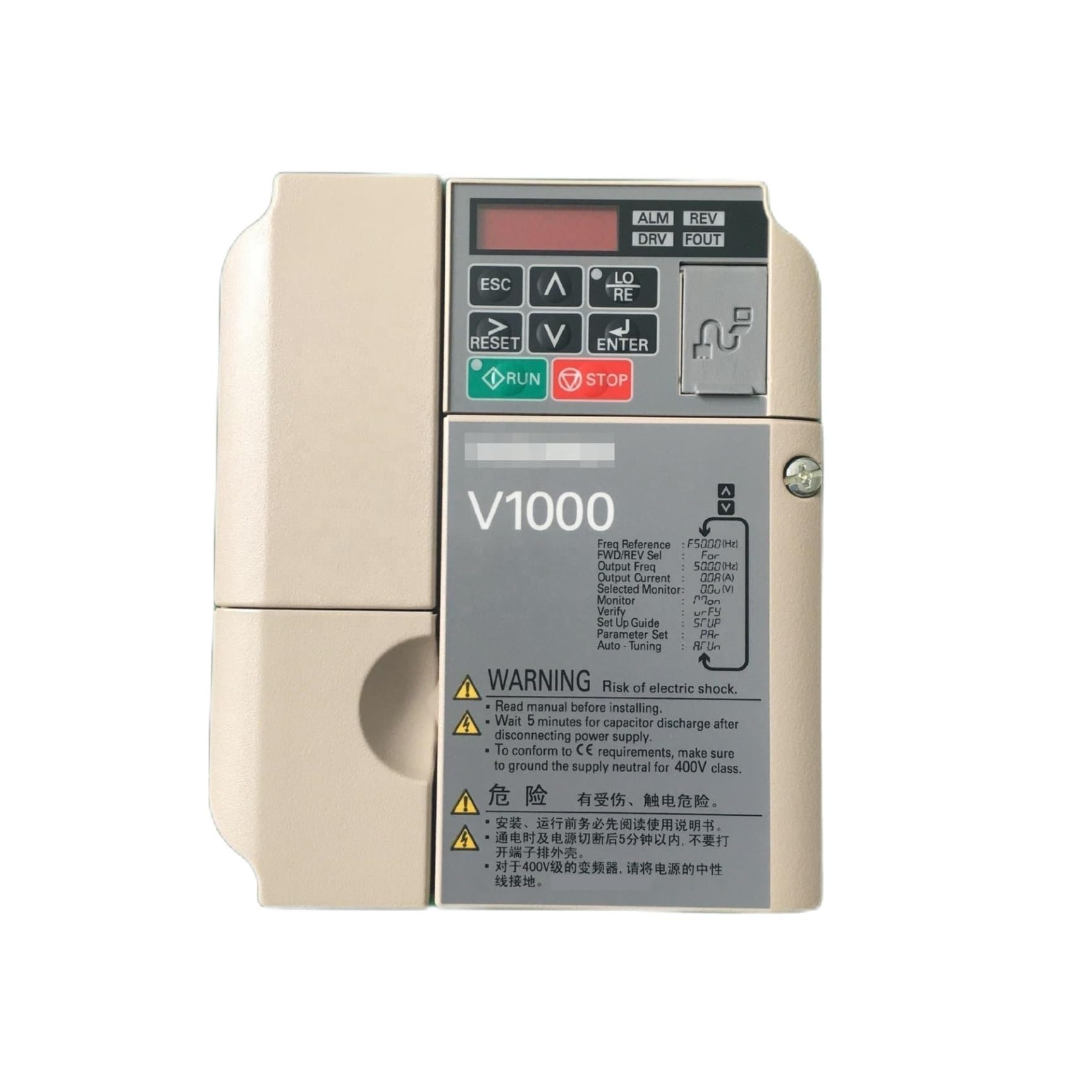 VFD 3 kW VB4A0007BAA Inverter V1000 3 CA 2,2 kW Tensione nominale 220 V Modello VB4A0007BBA(07aa)