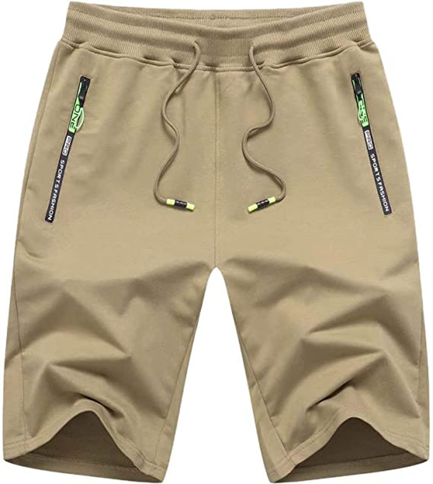 Tansozer Sport Shorts Herren Kurze Hose mit Reißverschlusstasch