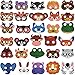 48 Pcs Animal Masks Safari Animal Face Mask for Kids Woodland Party Paper Masks for Kids Jungle Safari Theme Birthday Party Cosplay Dress up Party Favors Supplies, 24 Different Designs