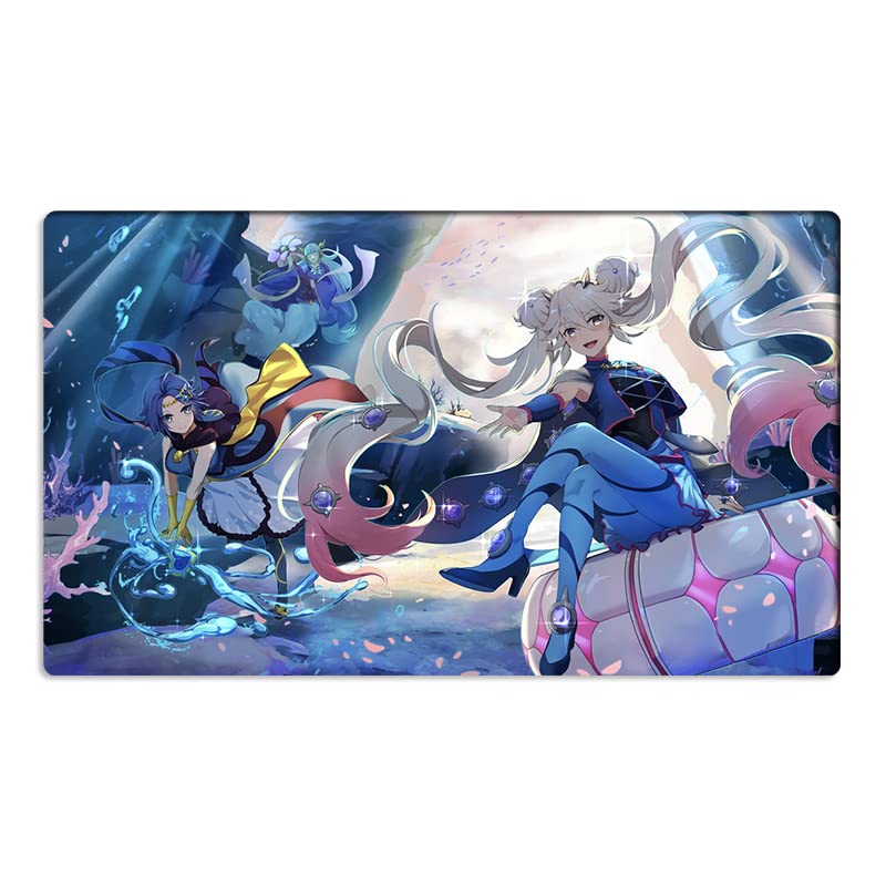 New Mlikemat Duel Playmat Marincess TCG CCG Trading Card Game Mat Without Zones + Free Bag (ZD039-557-K- no Zones)