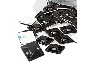 Premium Quality Zip Tie Cable Organizer Tire Anchors-100 pcs Adhesive Mounts