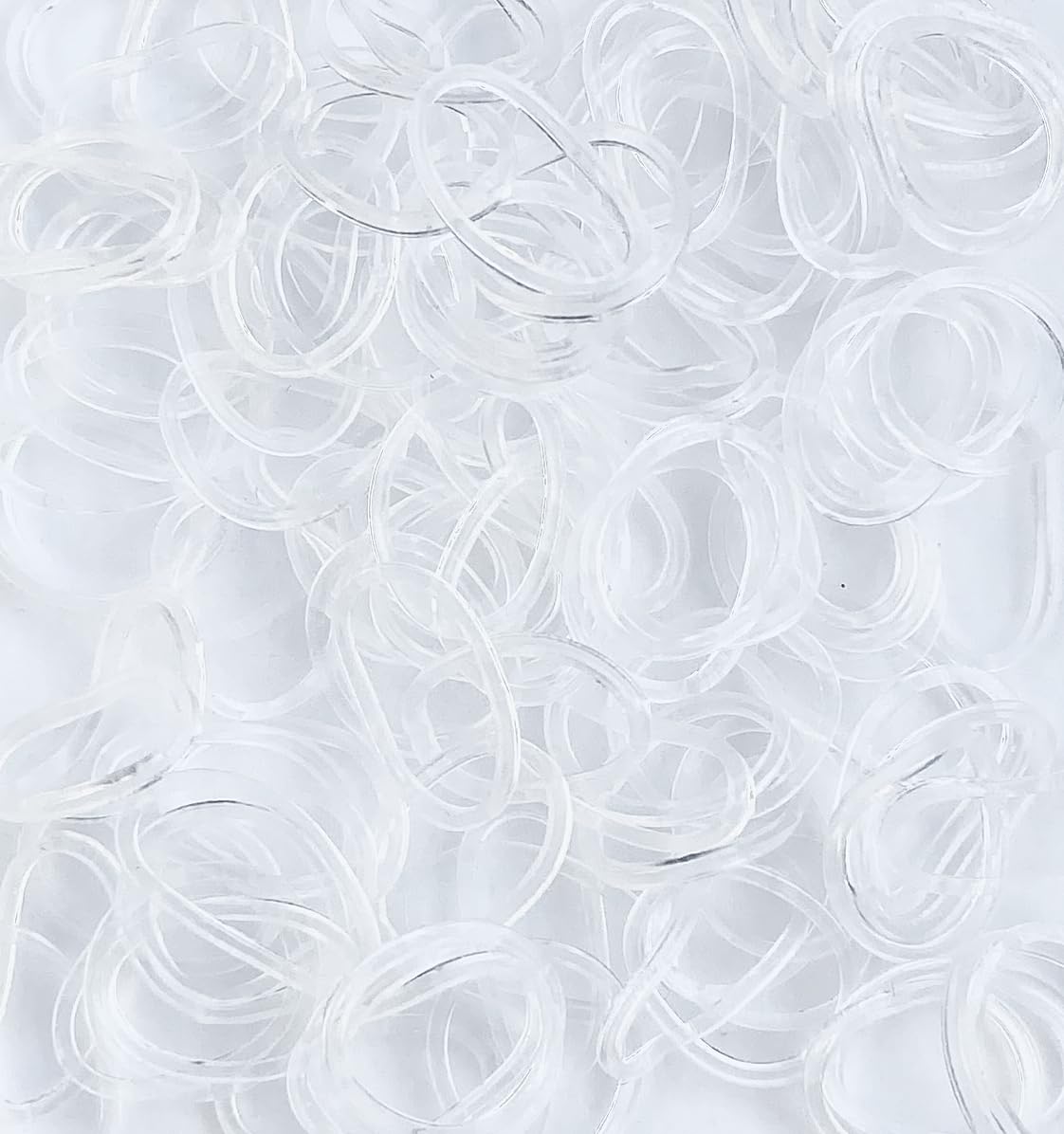 HipGirl 200 Clear Hair Ties and Rubber Bands for Women and Girls - Mini Ties for Pet Grooming and Hair Accessories