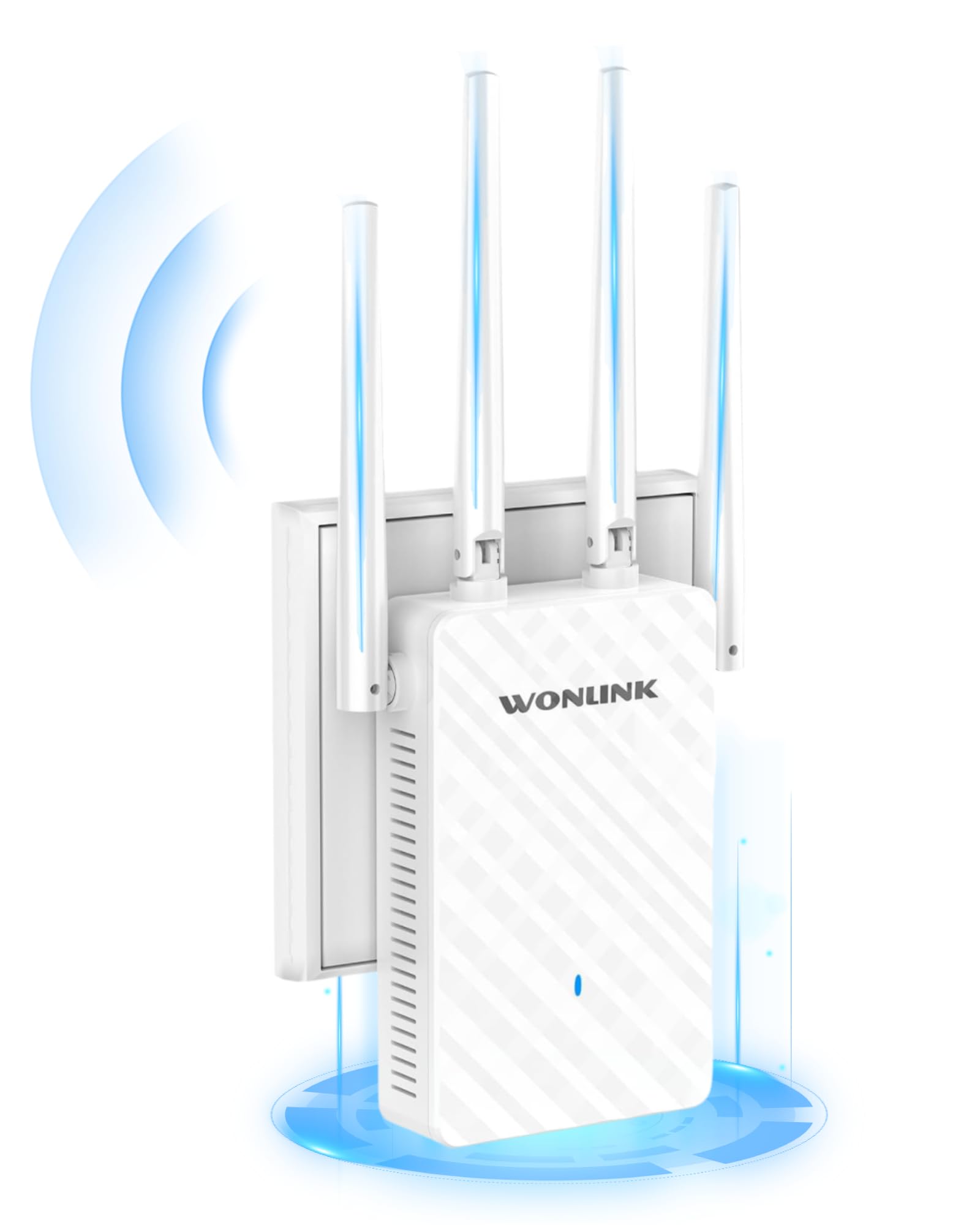WiFi Signal Amplifier, AC1200Mbps Dual Band WiFi Repeater 2.4G/5G with 4 External Antennas – 3 Modes (Repeater/Router/Ap), Ethernet Port, WPS Button, MU-MIMO, Indicator Light, EU Plug