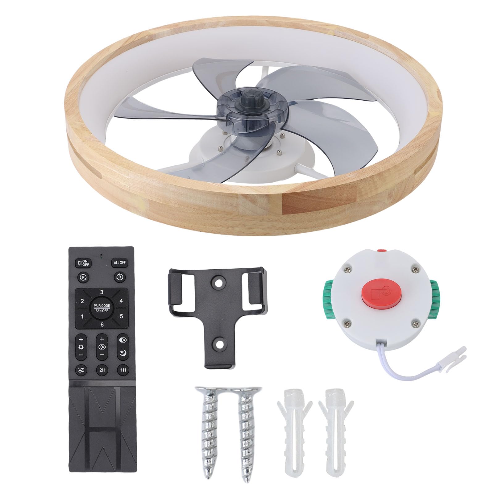 Ventilateur de plafond LED Zerodis 50cm avec télécommande et minuterie
