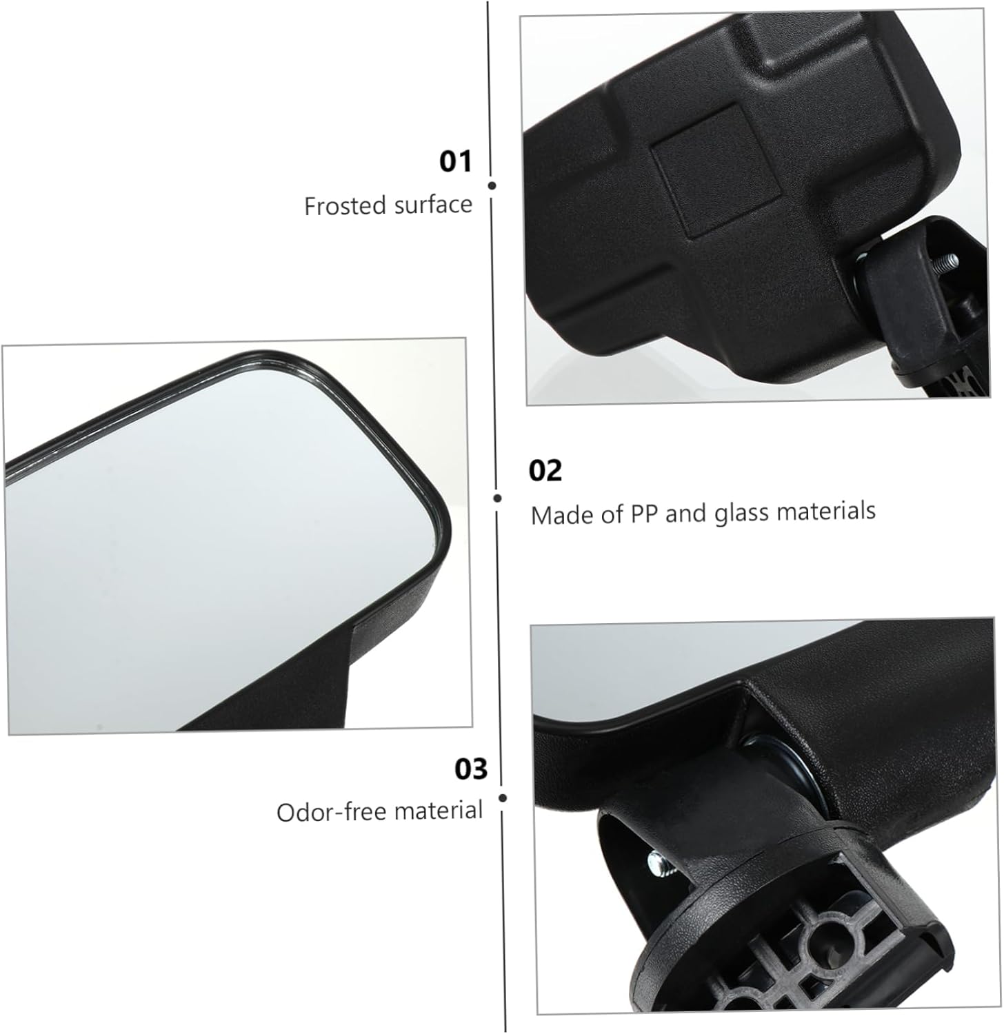 PRETYZOOM Car Rearview Mirror Wide Angle Eliminating Side Mirror Auxiliary Rearview