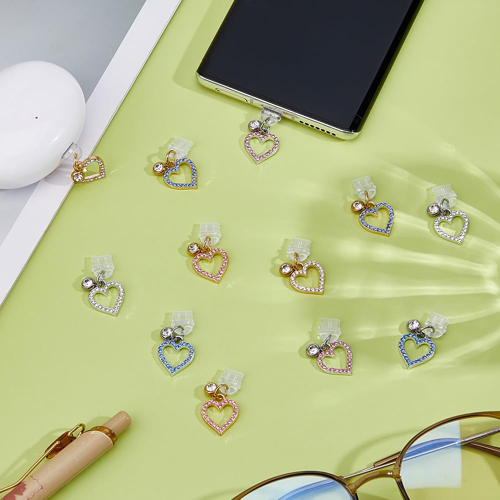 DICOSMETIC Bouchon anti-poussière type C pour chargeur téléphone, breloques en plastique résine verre