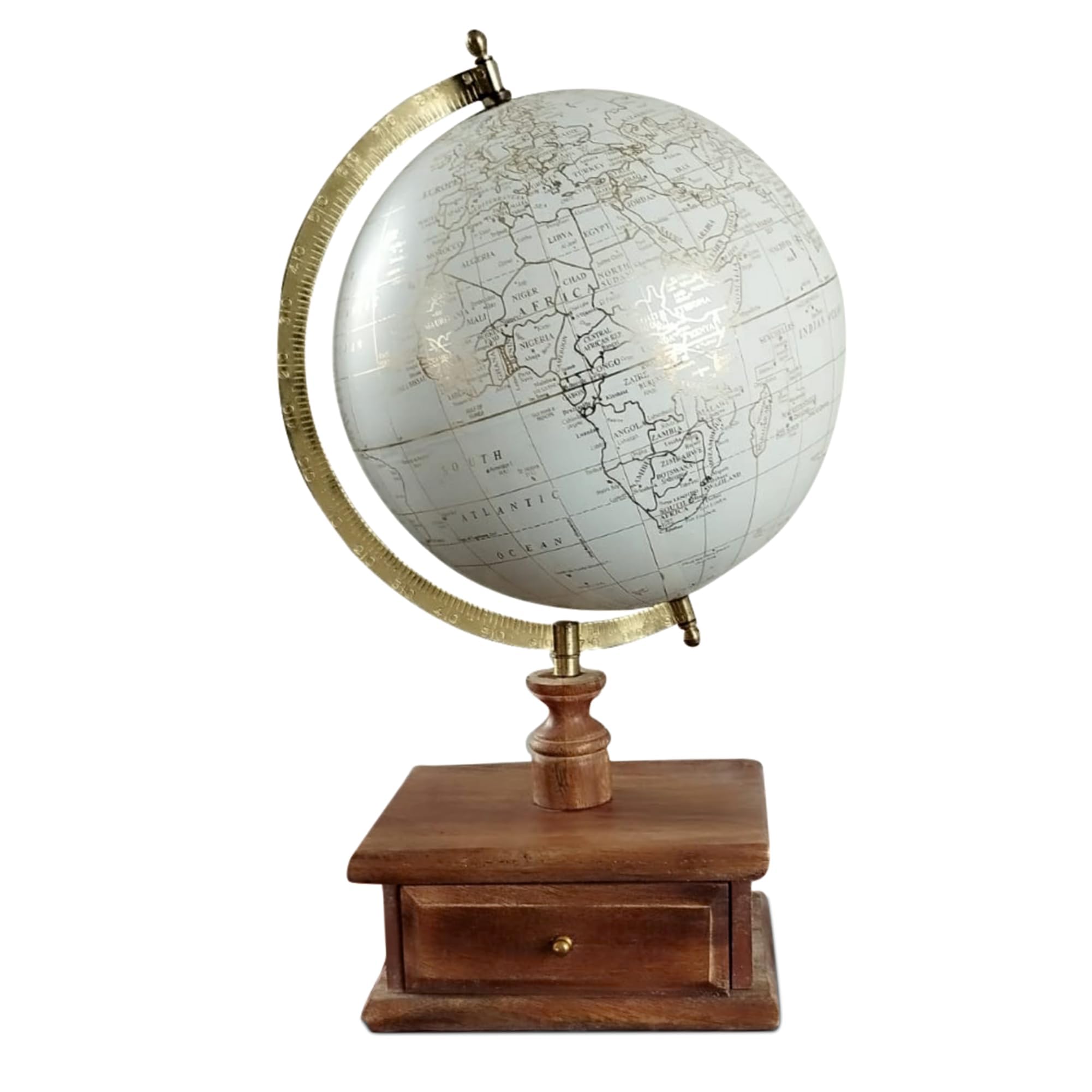 Cosmic globe Exports Rotating World Globe 8 Inch with Metal Arc and Drawer Stand for Home Décor, Office Decor and Decorations,Study Table decor, Party Gifts and Aniversary.