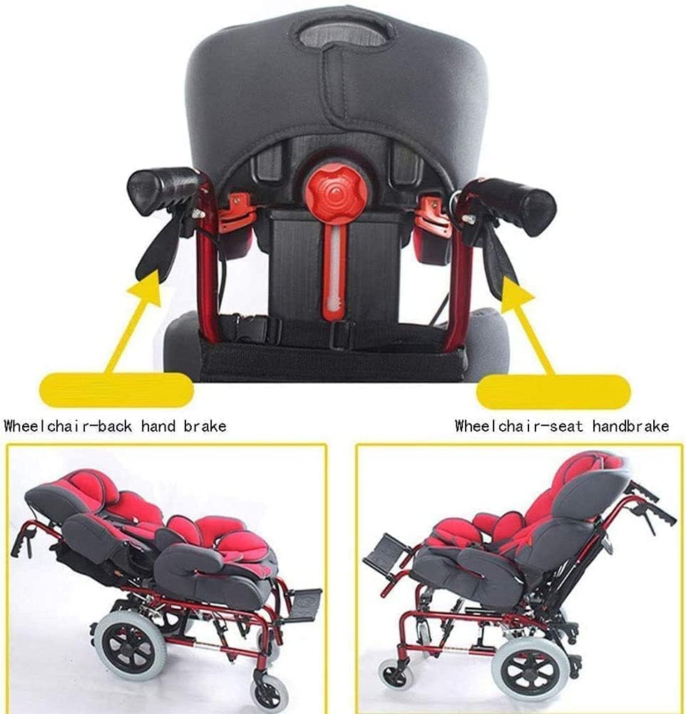 Silla de Ruedas Plegable Reclinable Silla de Ruedas Infantil Parálisis Cerebral Silla de Ruedas Infantil
