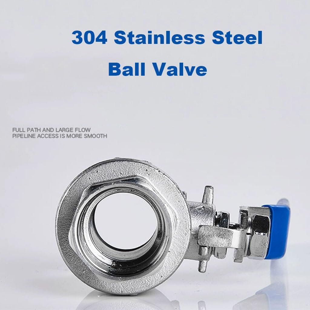 Valvola a Sfera a 3 Vie in Acciaio Inossidabile, 1PCS in Acciaio Inox 1/4 "3/8" 1/2 "3/4" 1 "2 Pezzi Acqua Filettatura Femmina Interruttore della Valvola del Tubo DN8-DN40(1 inch)