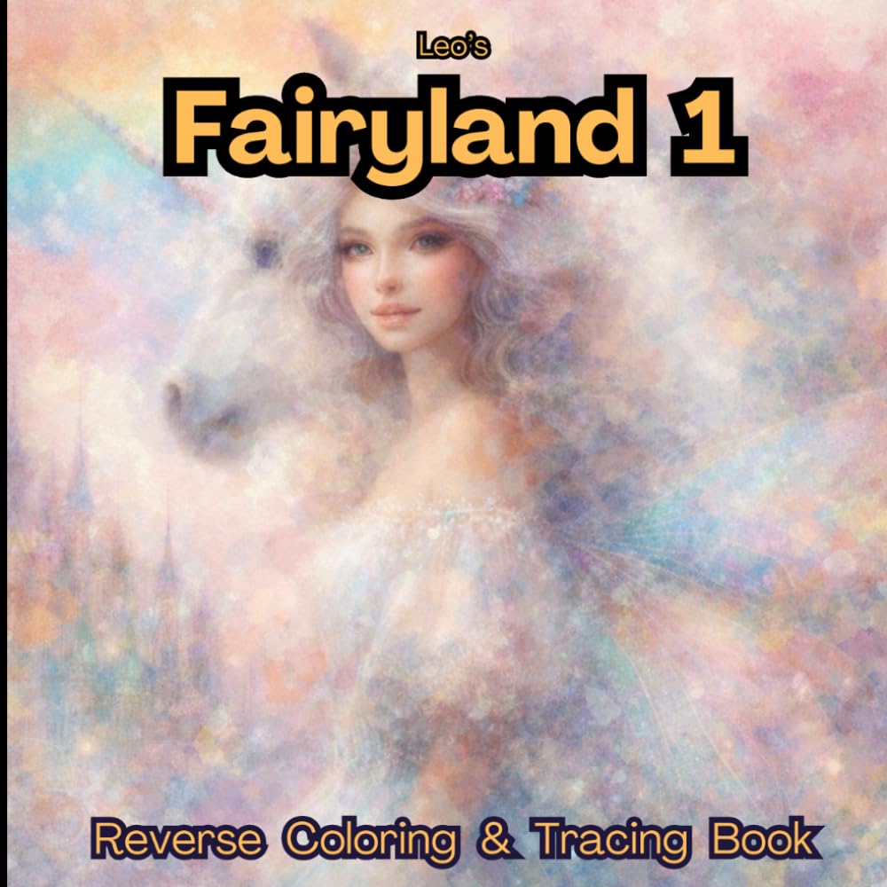 Leo's Fairyland 1: Reverse Coloring & Tracing Book for Adults (TRACE, DOODLE, ADD LINES)