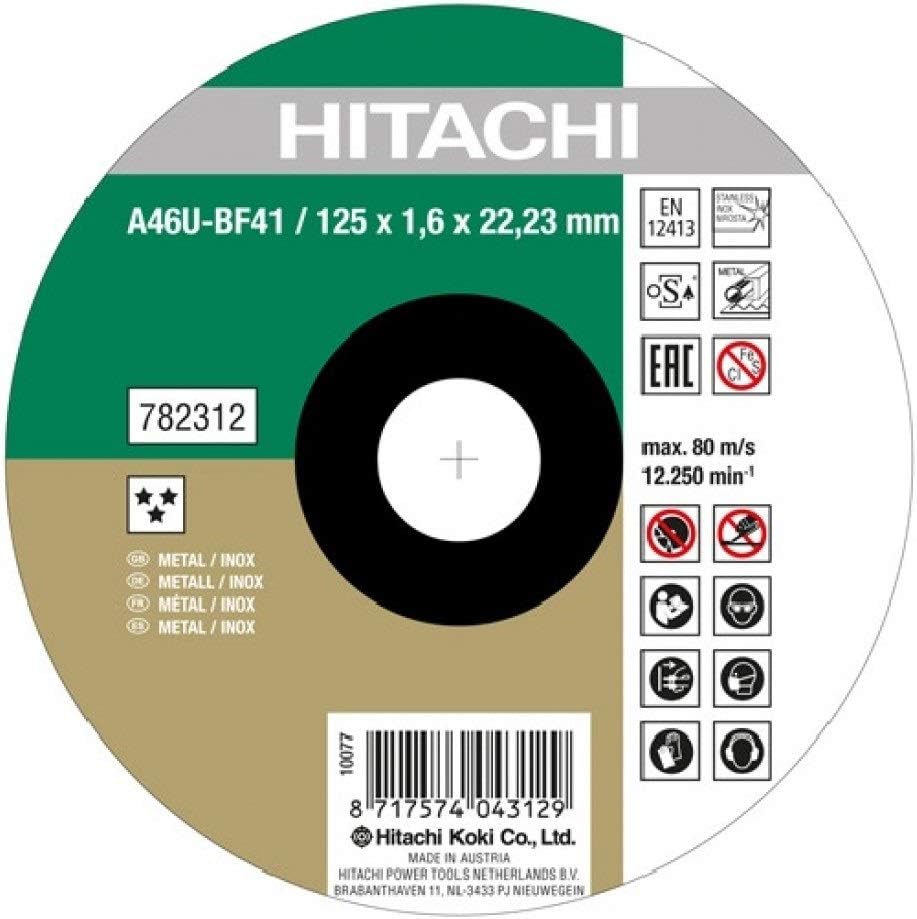 Hitachi – 782312 Cutting Disc 125 x 1.6 x 22.2 mm Inox/Metal