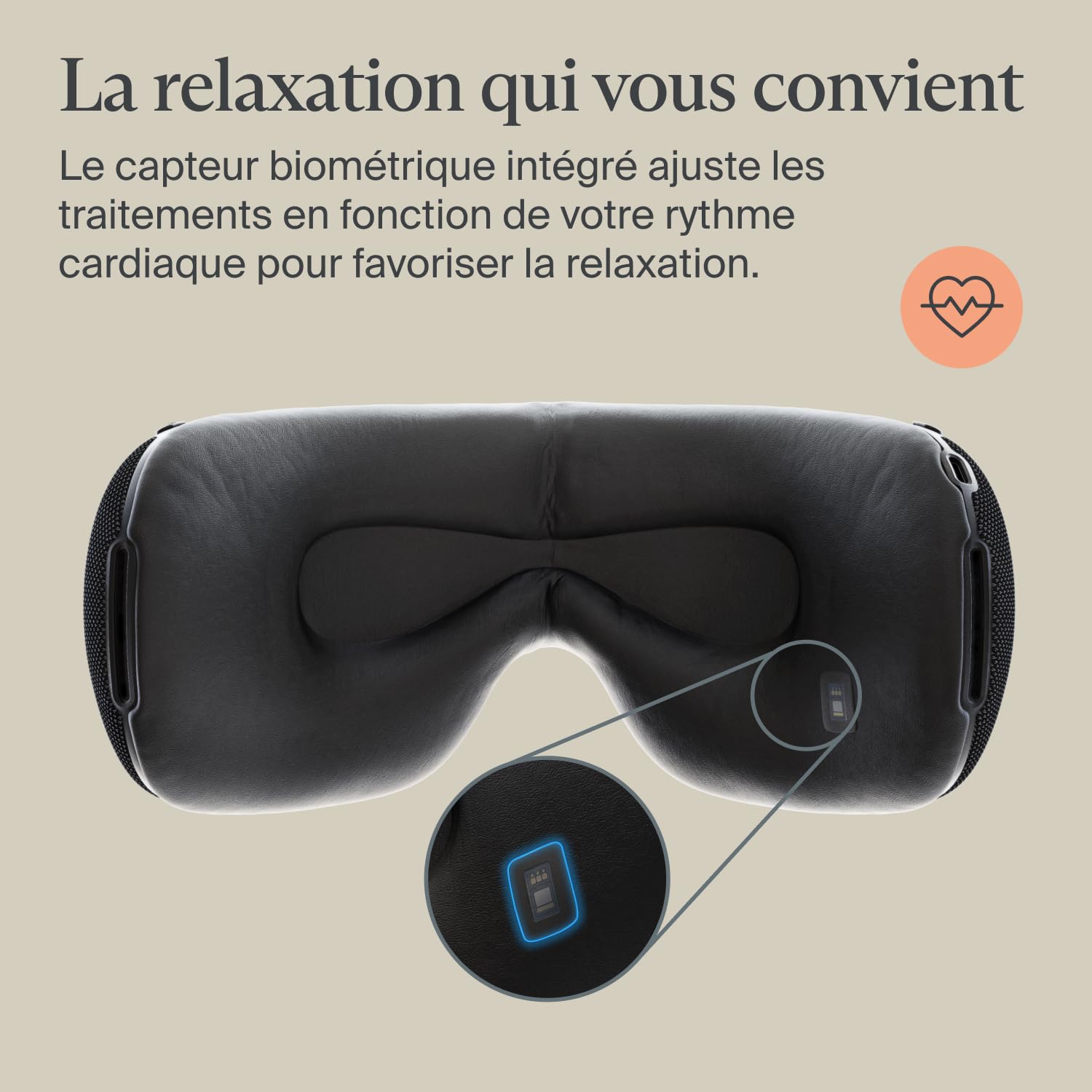 Therabody SmartGoggles 2.0 Masque Chauffant Pour Les Yeux, Masque De Sommeil Occultant & Massage Des Tempes Pour Relaxation Personnalisée - Soulagement Des Maux De Tête