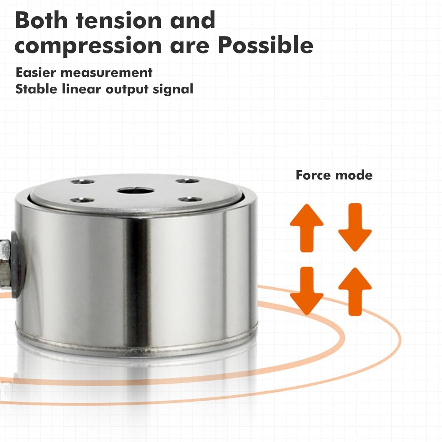 Sensor De Celda De Carga De 100kg/200kg/300kg/500kg, Sensor De Peso De Celda De Carga De Columna Sensor De Fuerza Sensor De Presión De Celda De Carga De Compresión De Tensión Sensor (500kg)