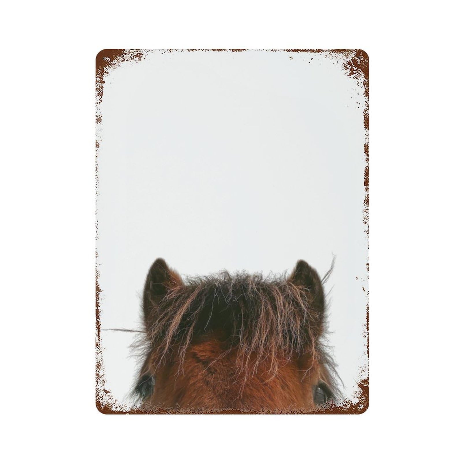 A Selfie Horse Rustic Tin Plaque 15.7"x11.8", for Shed, Workshop And Garage Wall Decor, Farmhouse Wall Decor