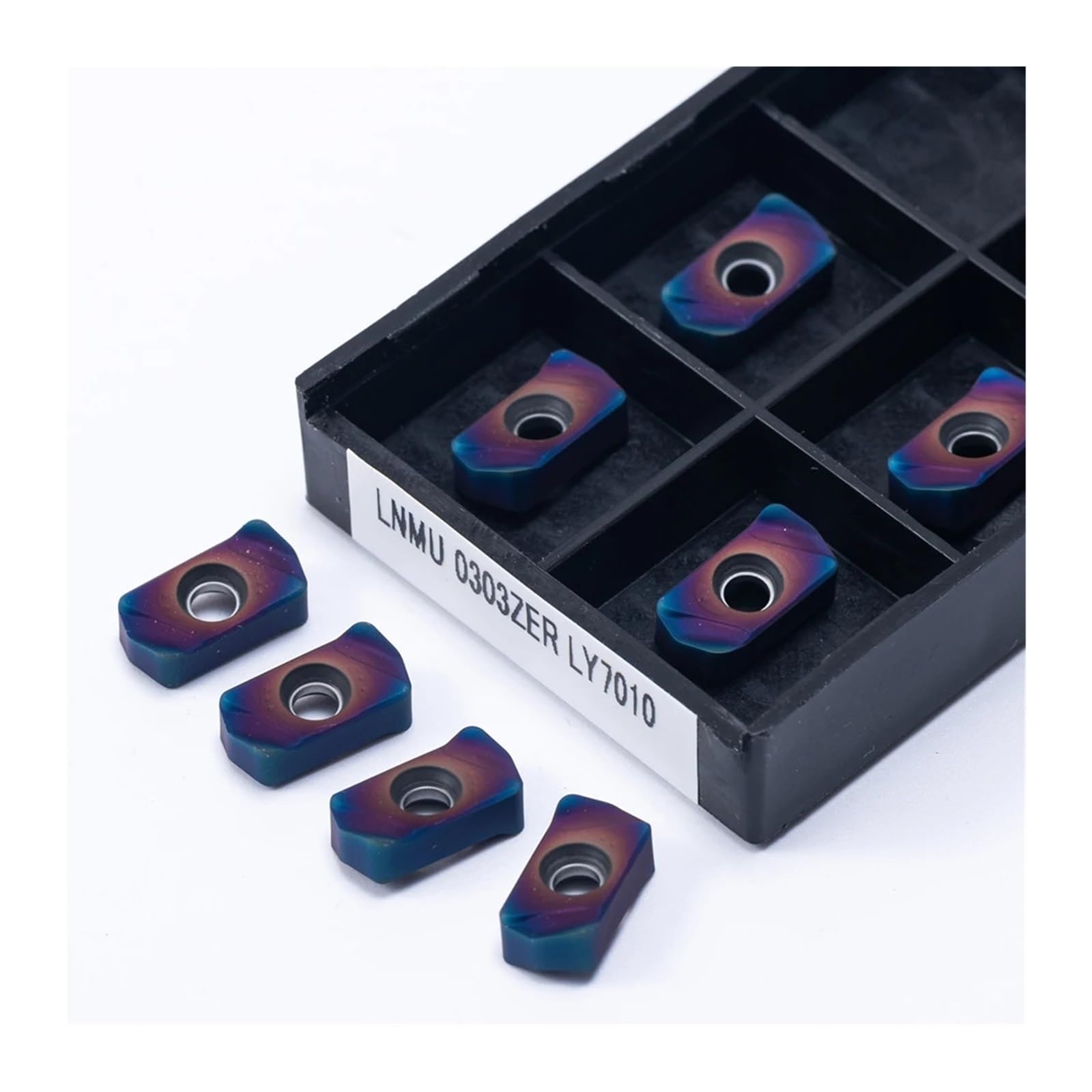 2/10 szt. LNMU0303 Nano Blue, dwustronna płytka frezarska z szybkim posuwem, frez węglika spiekanego(10PCS)