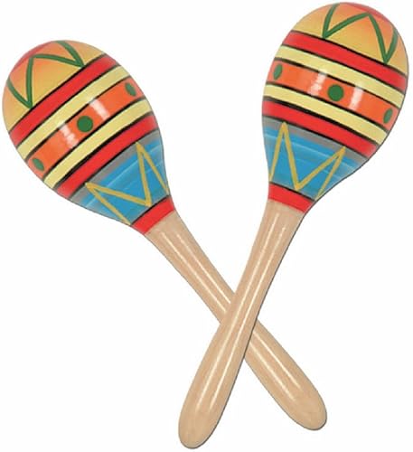 Beistle Fiesta Fun Party Maracas de 8 pulgadas