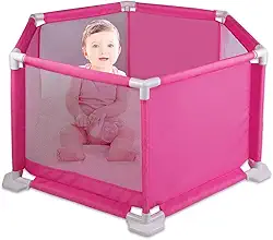 Cercado Para Bebê, Braskit, Rosa, 1,10x93x50cm