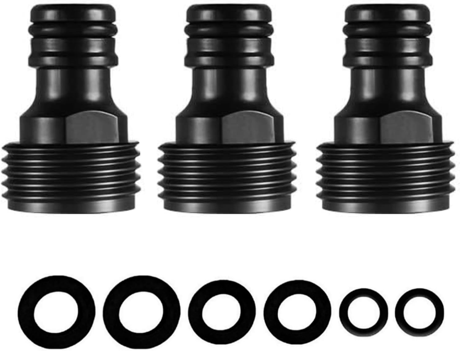 YAAVAAW 3Pack Garden Tap Connector Hose Tap Adapter 3/4inch,Outdoor Male Threaded Tap Connector