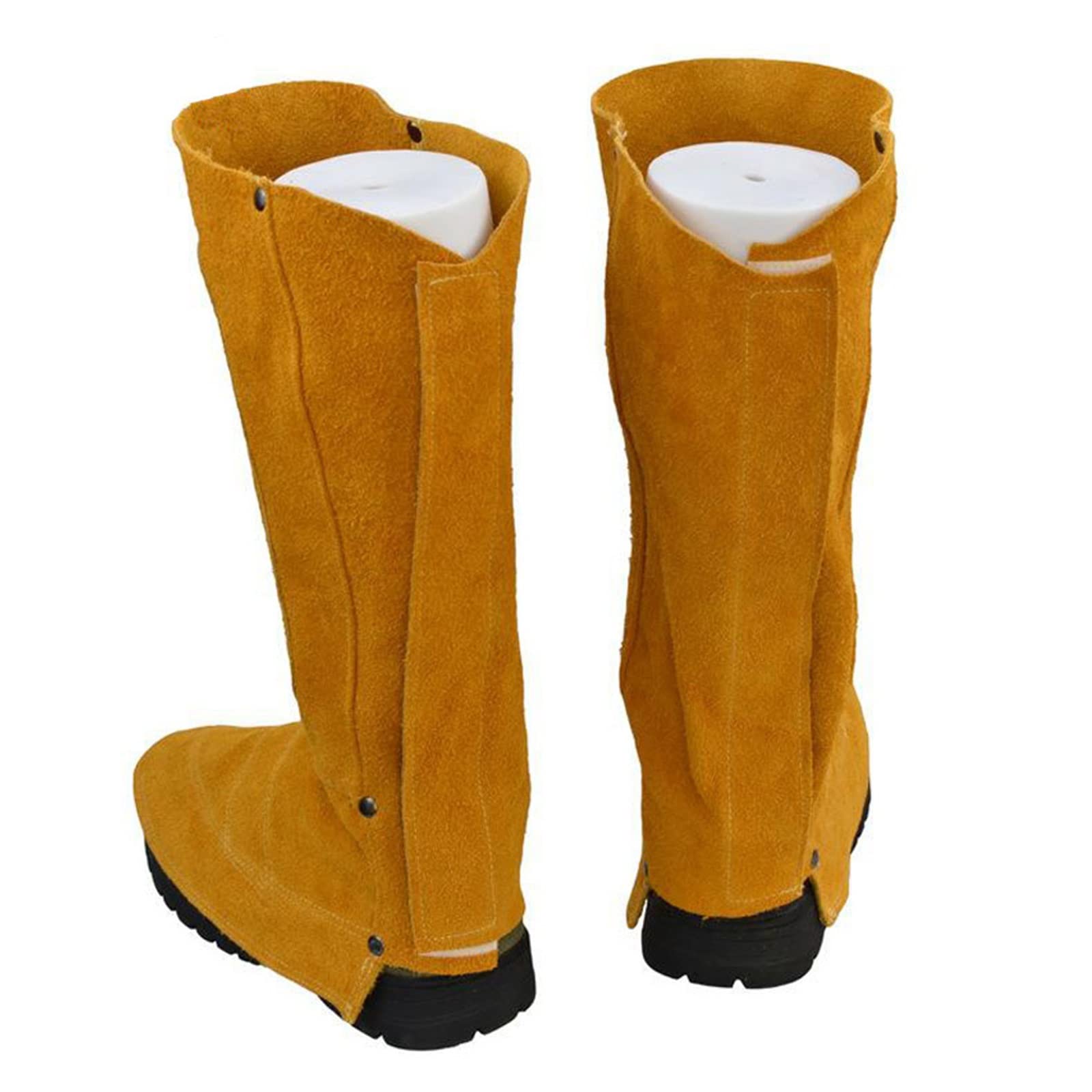 Mandil soldador, Capas de soldadura de seguridad Boot de soldadura zapatos de cuero botas de cuero soldadura protección contra incendios soldador de pie cubierta de pie