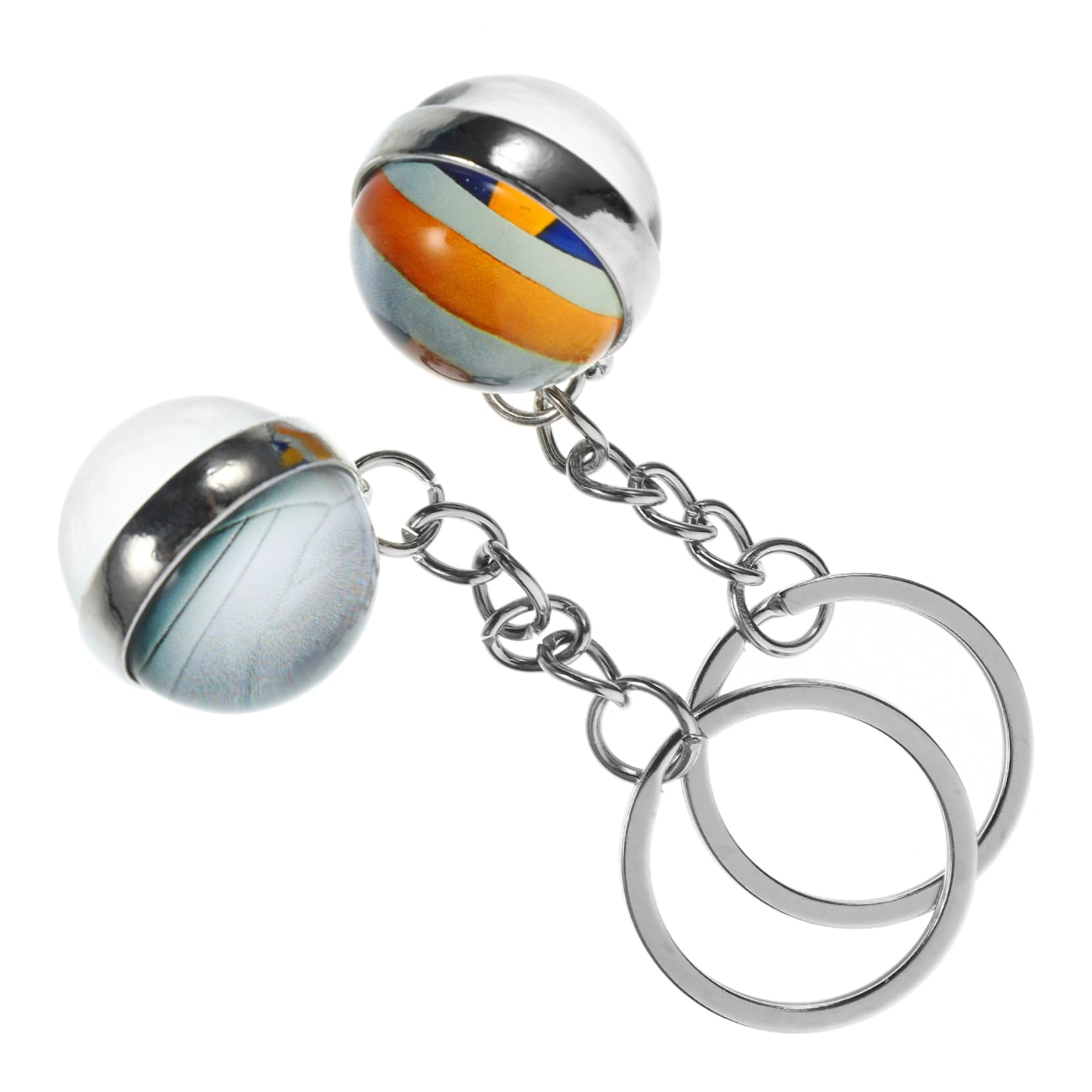 Yardwe Volleyball Fan Keychains for Boys Creative Keyrings Sports Ball Design