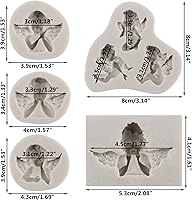 Vista 2 de Sijiangmold Molde de fondant de ángel para bebé, moldes de silicona para decoración de pasteles de bebé, decoración de pasteles, decoración