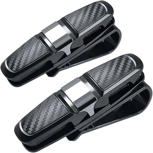 YDSTNiu 2 Pack Car Sunglasses Holder for Cupra Terramar VZ 1.5 eHybrid 2024 2025+, Visor Eyeglass Clip Double-End Swivel Ticket Card Mount Ticket Clip