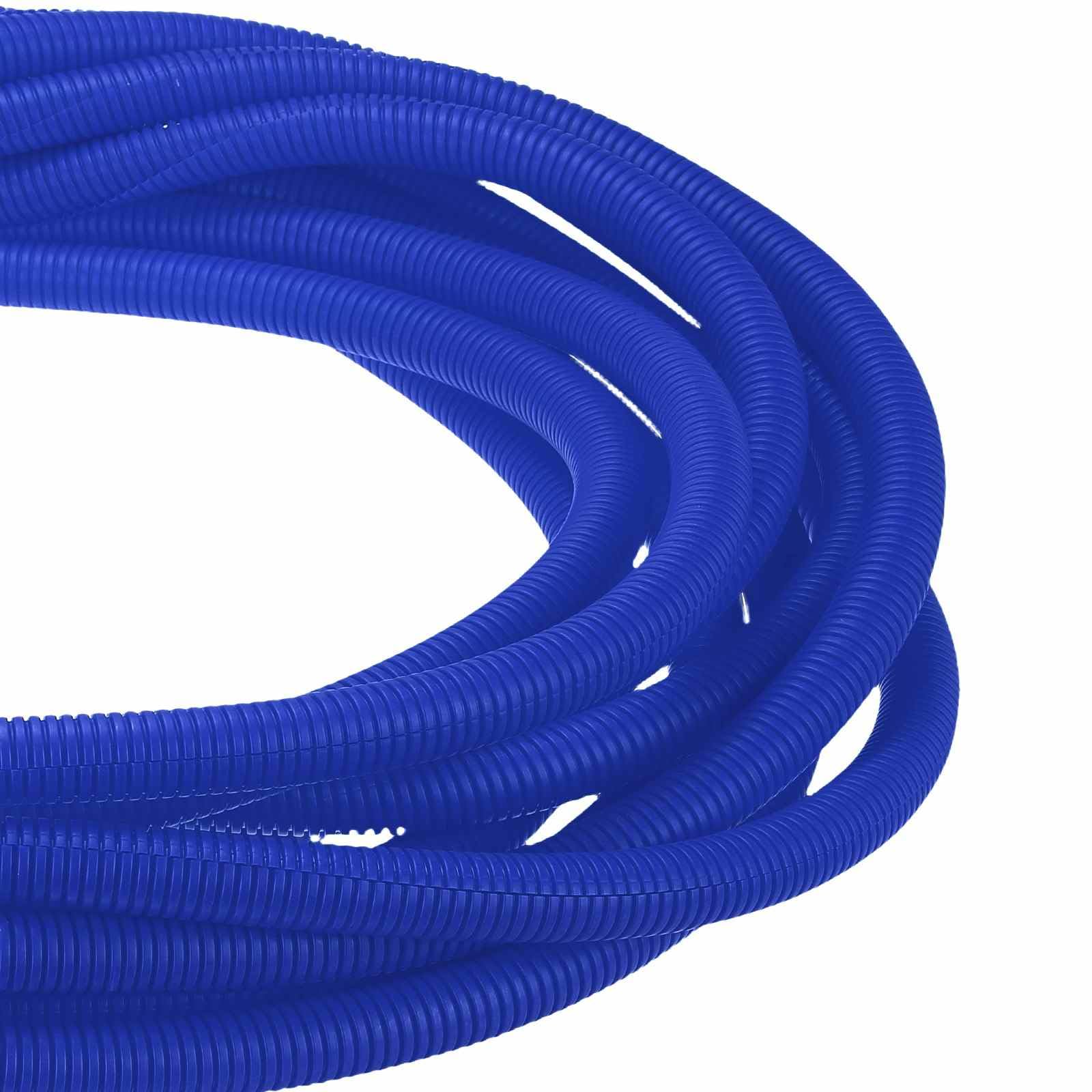 DMiotech 50ft Wire Loom Split Tubing 3/4 Inch, Cord Protectors from Pet Flexible Conduit Cable Management for Office Home Garden, Blue โ image 1