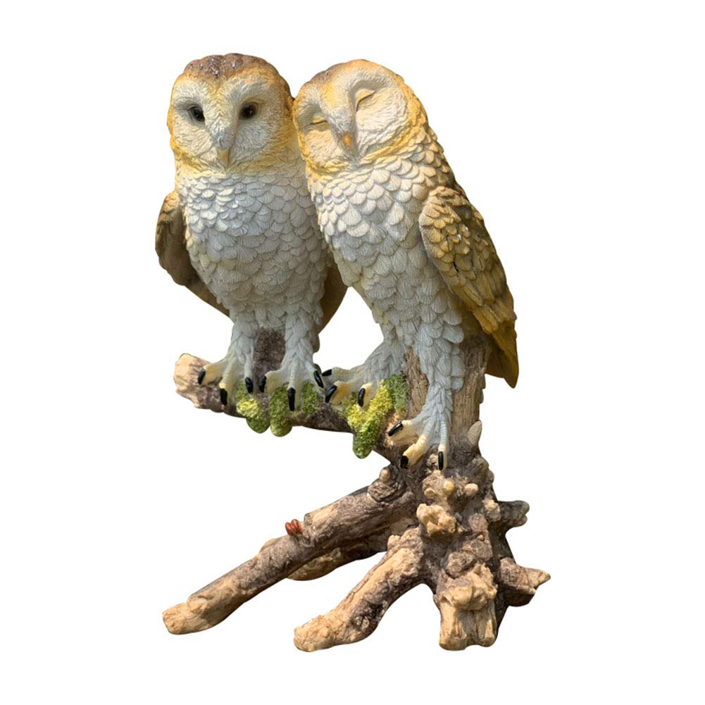 Sculpture Hibou en Résine Peinte Haute Qualité pour Décoration Jardin