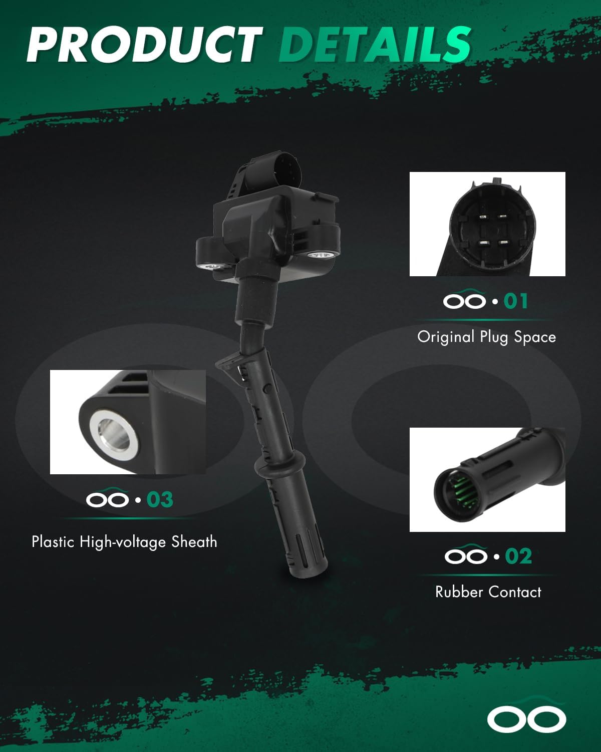 SCITOO Set of 6 ignition coils wilth 6 iridium Spark Plugs Replacement For Mercedes-Benz ML350 W166 V6 3.5L Replace UF733 + ZR6SII3320