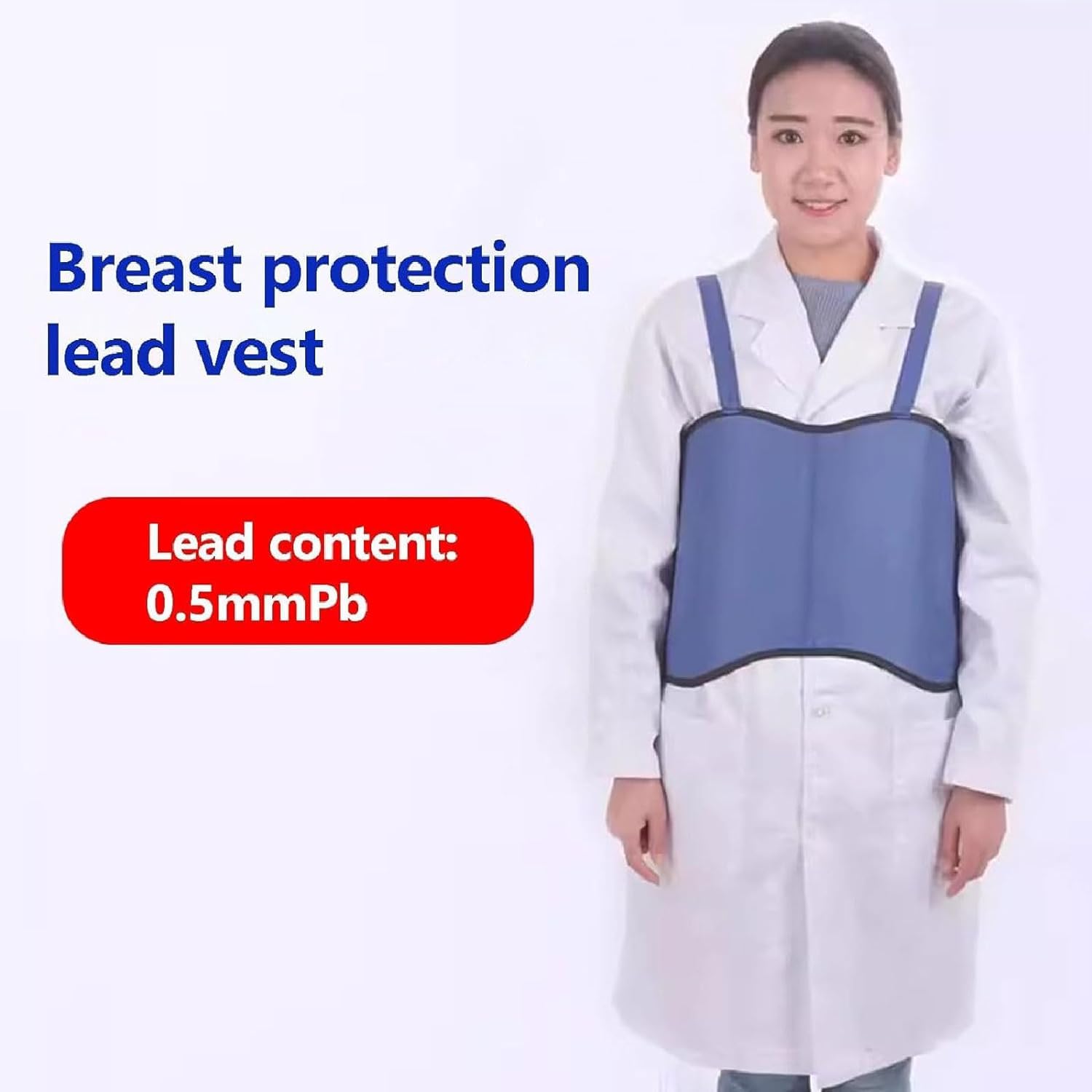 Chaleco de Rayos X de Plomo de Goma, protección de Senos de 0,5 mmpb, Chaleco de Plomo, Traje de protección contra la radiación, protección Completa, Escudo de Rayos X