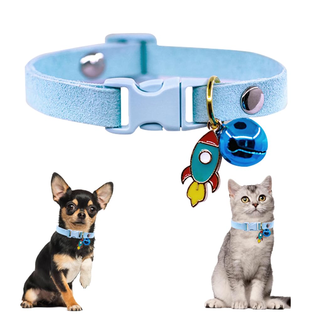 Puppy Collar with Bell, Pretty Cat Collars with Bells Boy Dog Collar for XXS Xs Tiny Pet Dogs Male Kitten Animal,xs