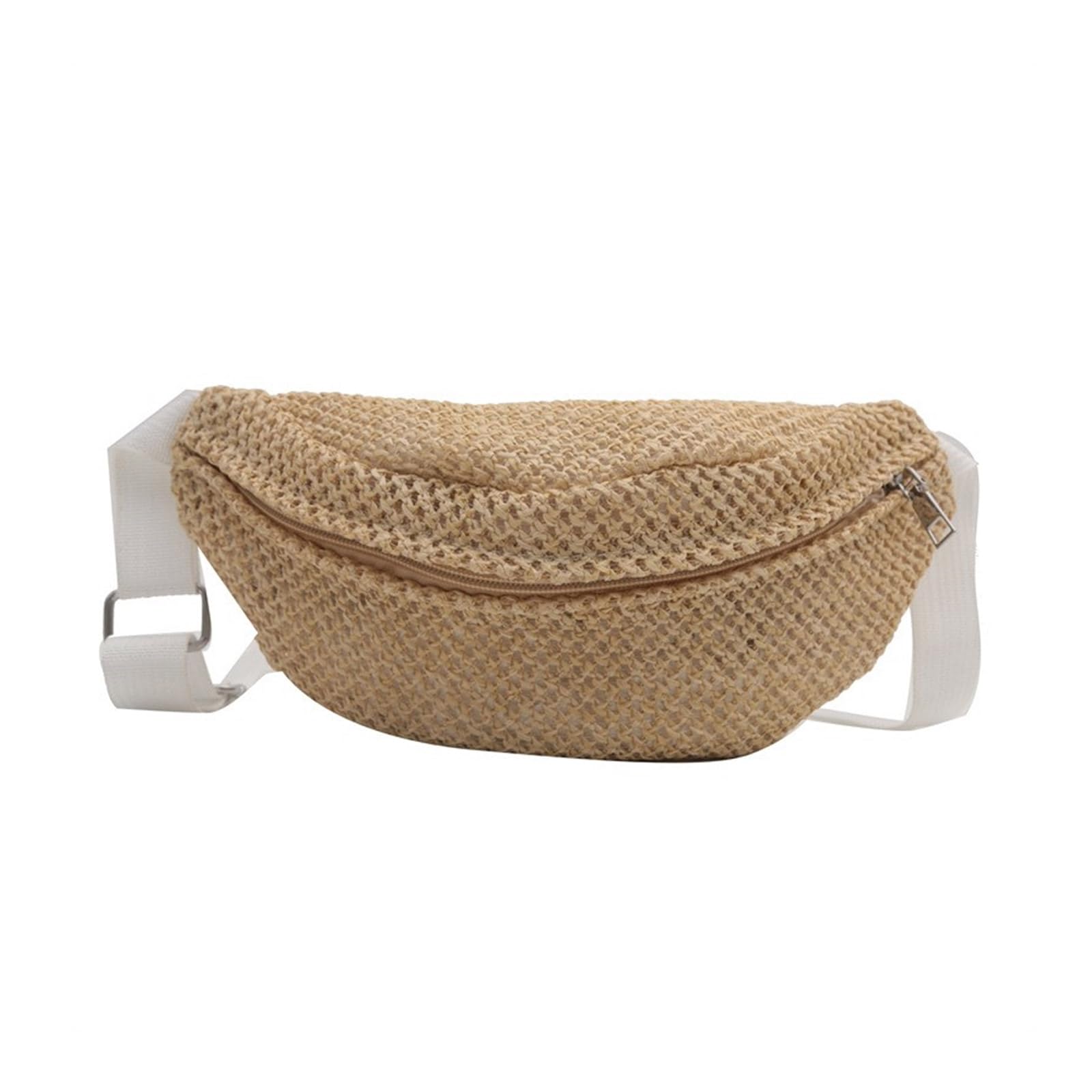 Ldabrye Handbags for Women Beach Vacation Fashion Straw Chest Bag Adjustable Strap Woven Handbag Crossbody Waist Pouches Belt Bag for Women